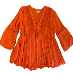 1X Crown Ivy Flowing empire waist Tunic Top